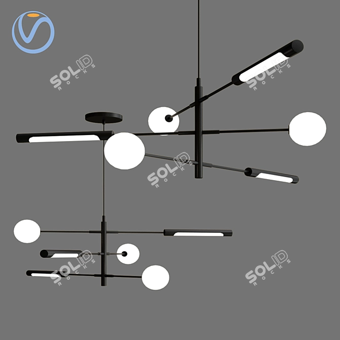 Minimalistic Runna Pendant Lamp 3D model image 1