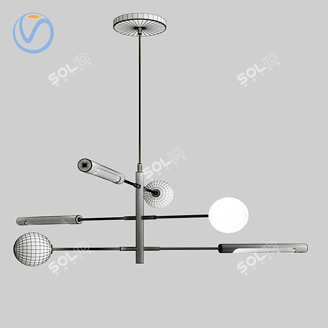 Minimalistic Runna Pendant Lamp 3D model image 3