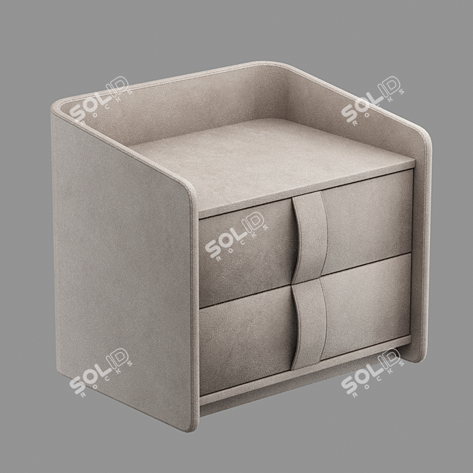 Elegant Gras Bedside Table 3D model image 1