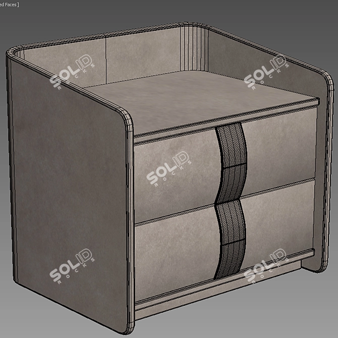 Elegant Gras Bedside Table 3D model image 3