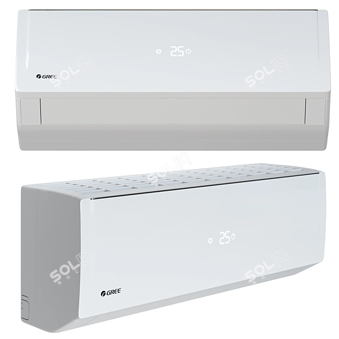 GREE GWH07QA-K3DNB6C Smart 7K BTU Air Conditioner 3D model image 2