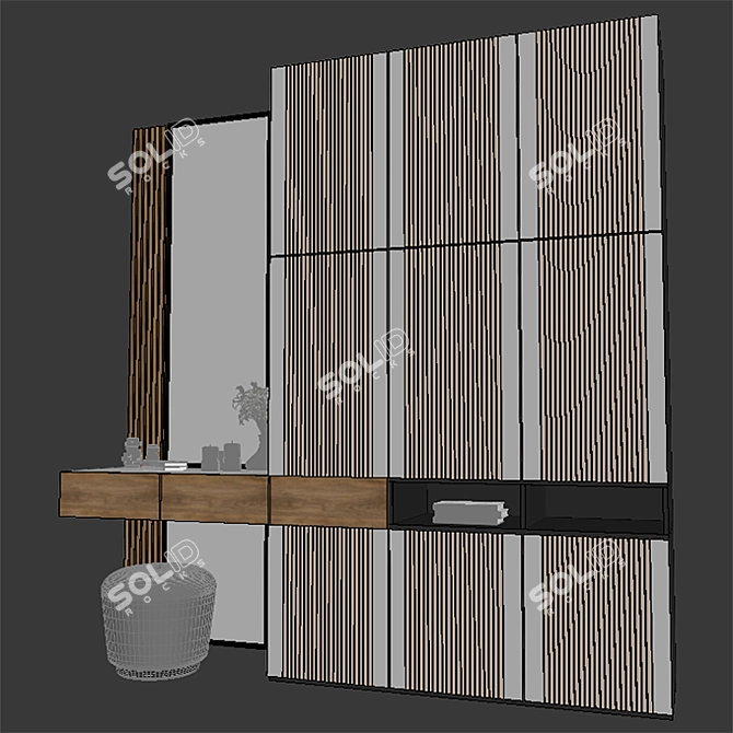 Elegant Hall Furniture Set 3D model image 3