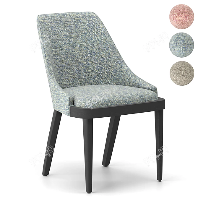Modern Danish Chair by Sevensedie 3D model image 1