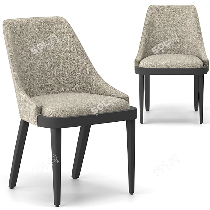 Modern Danish Chair by Sevensedie 3D model image 2