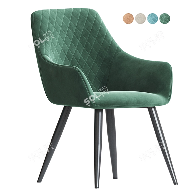 Elegant Ravi Dining Chair for Stylish Spaces 3D model image 3