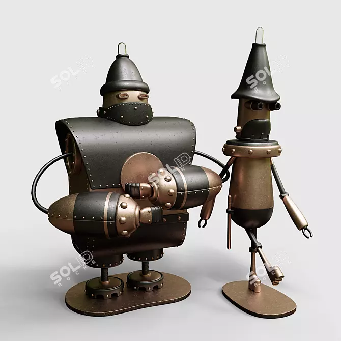 Machinarium Collectible Figurine Set 3D model image 1