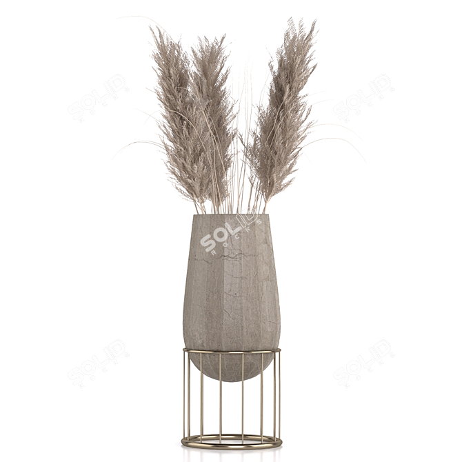 Elegant Dried Pampas Set 3D model image 13