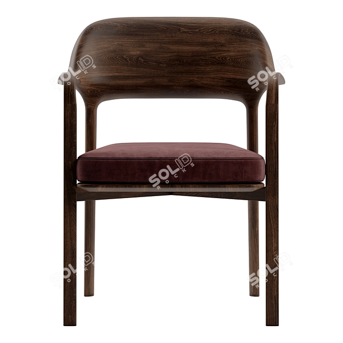 Ella - Elegant and Compact Chair 3D model image 2