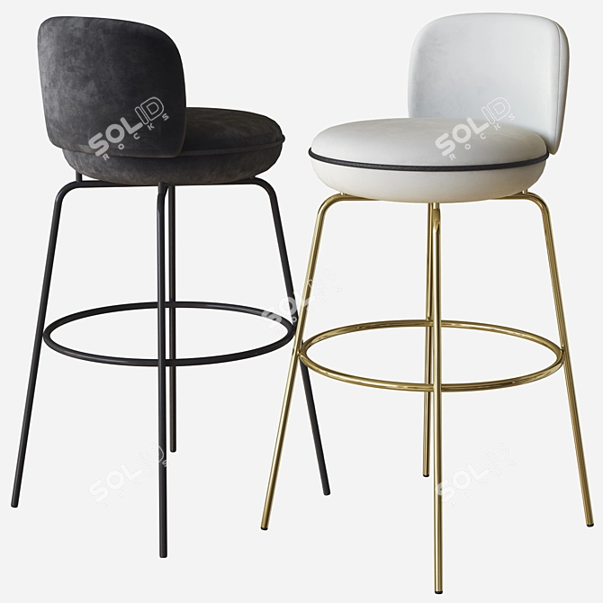 Elevate Your Space: Merwyn Barstool 3D model image 1