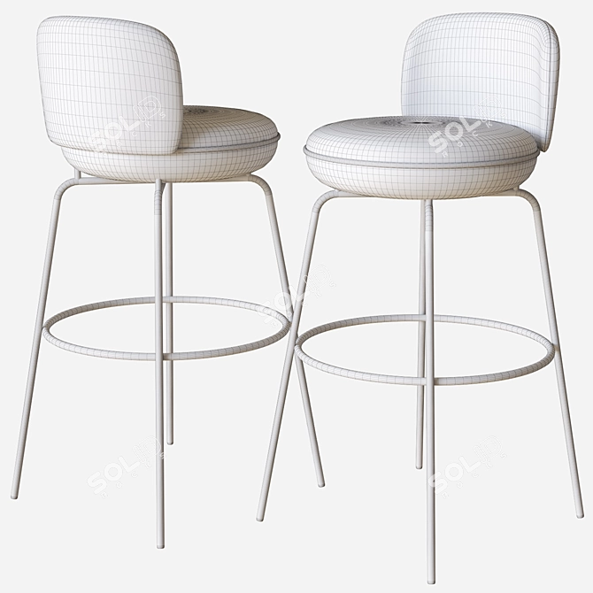 Elevate Your Space: Merwyn Barstool 3D model image 4