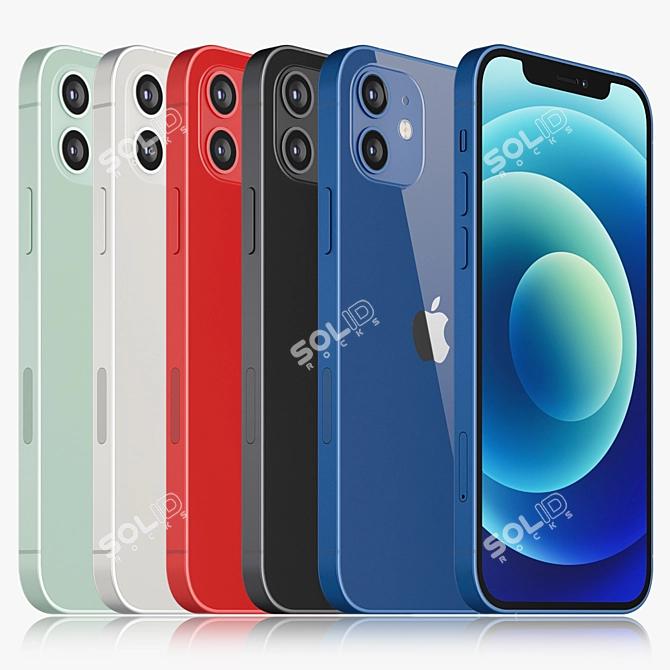 iPhone 12: The Ultimate Colorful Upgrade 3D model image 1