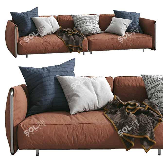 Flexform Sofa Edmond: Timeless Elegance 3D model image 2