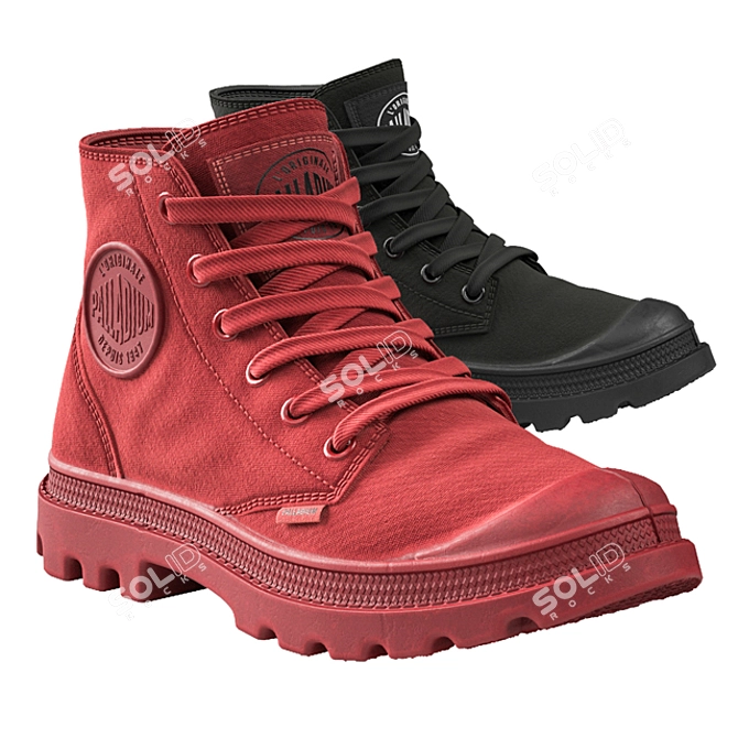 Palladium Boots: Unmatched Style & Durability 3D model image 2