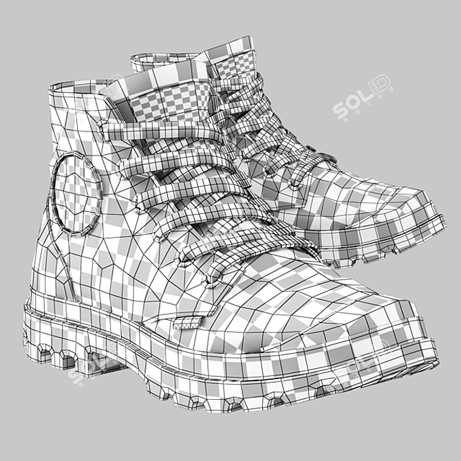 Palladium Boots: Unmatched Style & Durability 3D model image 5