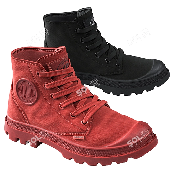 Palladium Boots: Unmatched Style & Durability 3D model image 7
