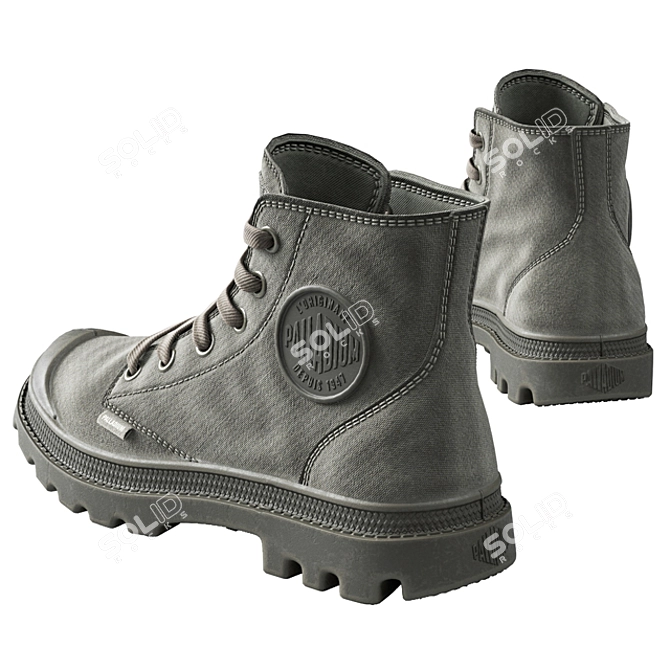 Palladium Boots: Unmatched Style & Durability 3D model image 8