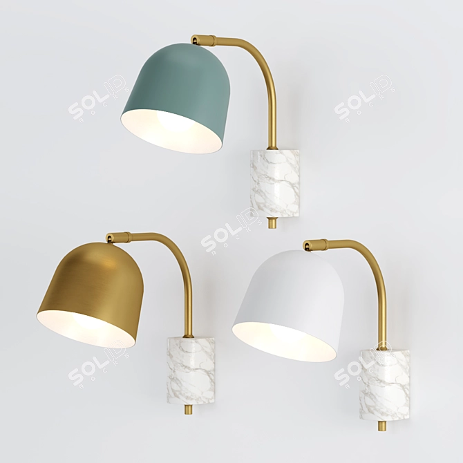 Adjustable Wall Light with Pernille Design 3D model image 1