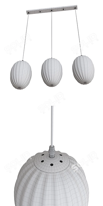 FROTO 3 Pendant Lamp - Metal and Colored Glass 3D model image 5