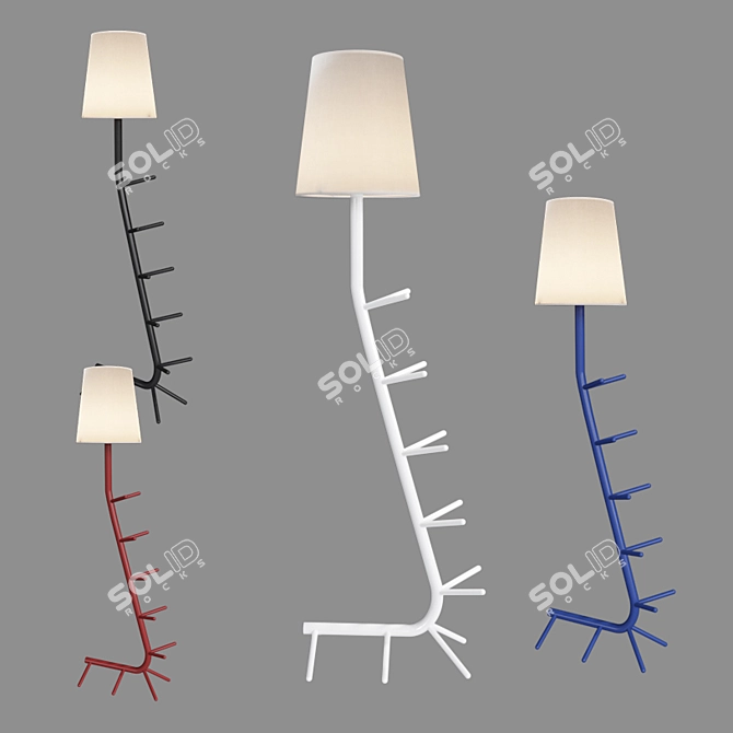 Mantra Centipede Floor Lamp 7254-7257: Stylish Illumination with Multiple Colors 3D model image 1