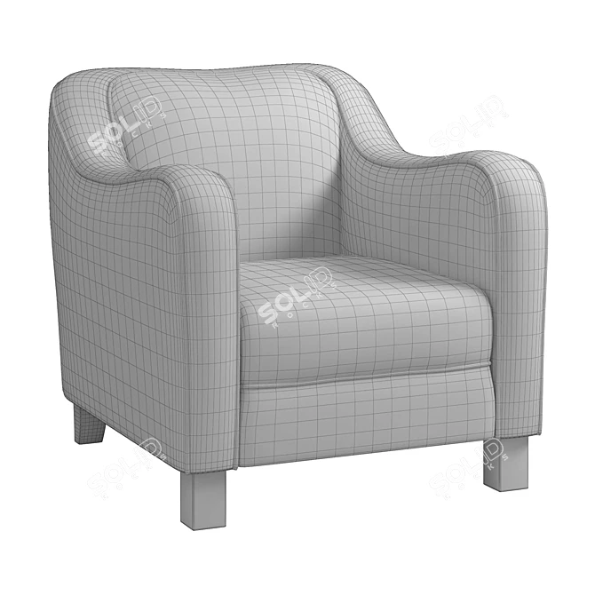 Vintage Italian 1935 Melchlorre Bega Armchair 3D model image 4