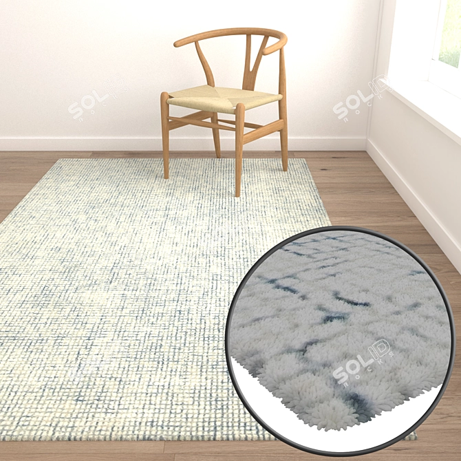 Premium Texture Carpets Set 3D model image 5