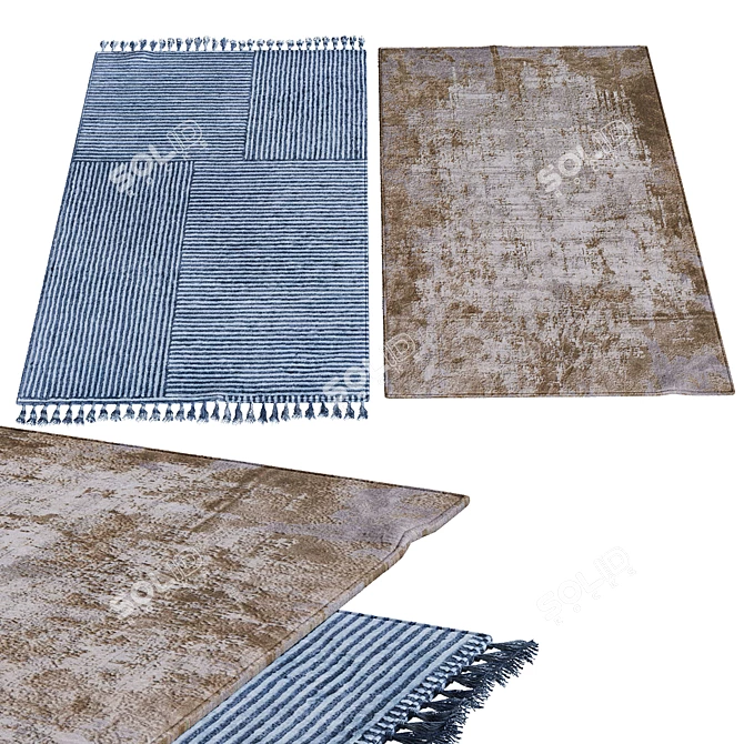 Stylish Interior Rugs 3D model image 1