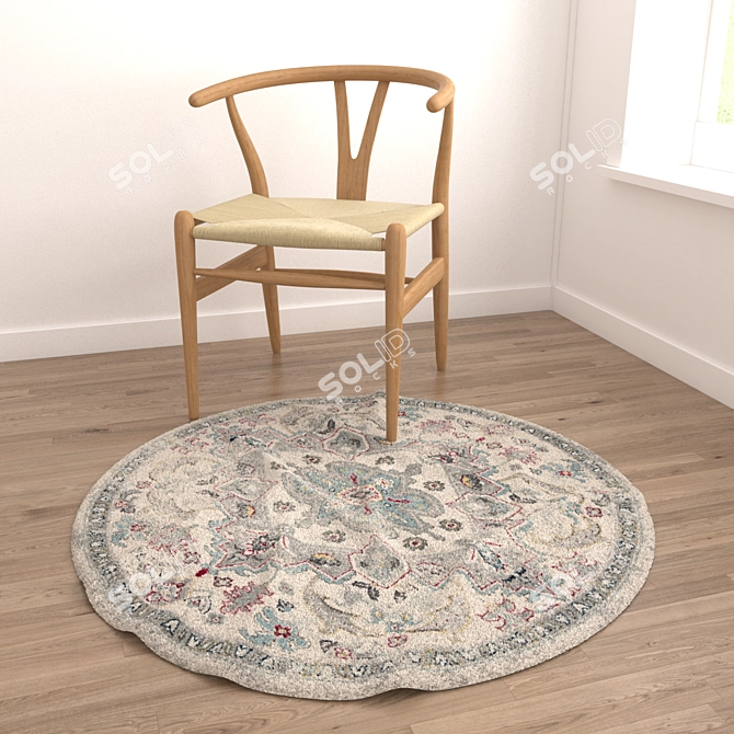 Round Carpet Set: Versatile and Detailed 3D model image 4