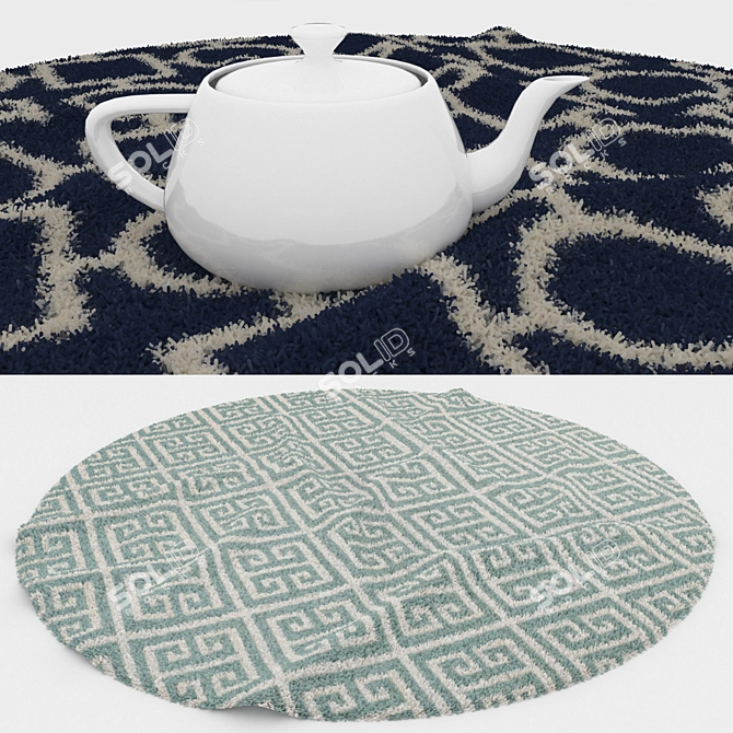 Versatile Round Carpets Set 3D model image 3