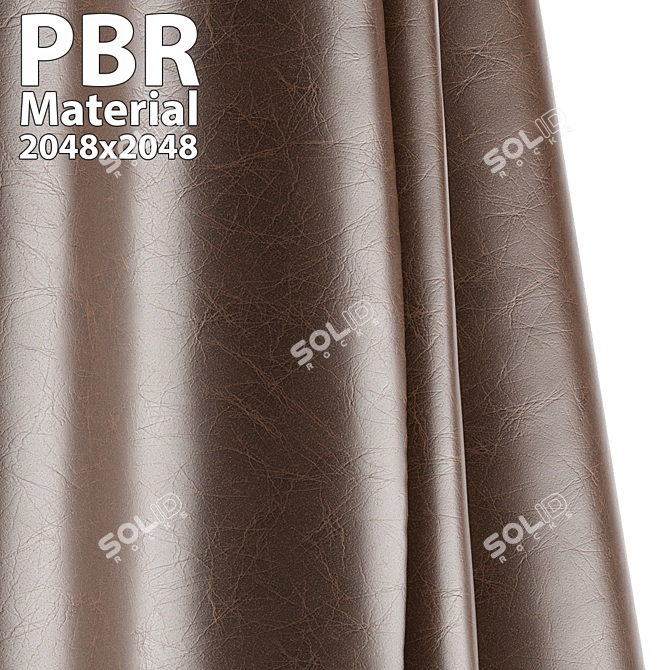 Luxury Leather PBR Texture 3D model image 1
