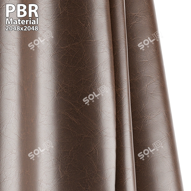 Luxury Leather PBR Texture 3D model image 2