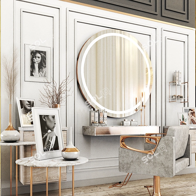 Classic Beauty Salon: Elegant and Timeless 3D model image 2