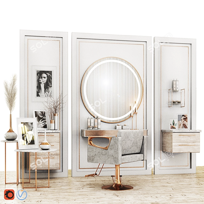 Classic Beauty Salon: Elegant and Timeless 3D model image 4