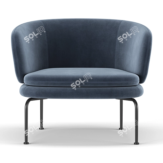 Elegant Soave Armchair 3D model image 3