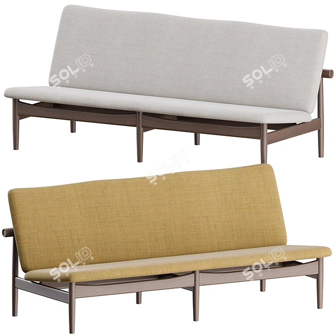 Finn Juhl Japan Sofa 3-Seater 3D model image 1