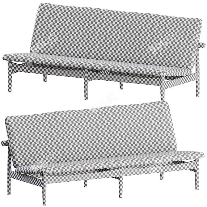 Finn Juhl Japan Sofa 3-Seater 3D model image 2