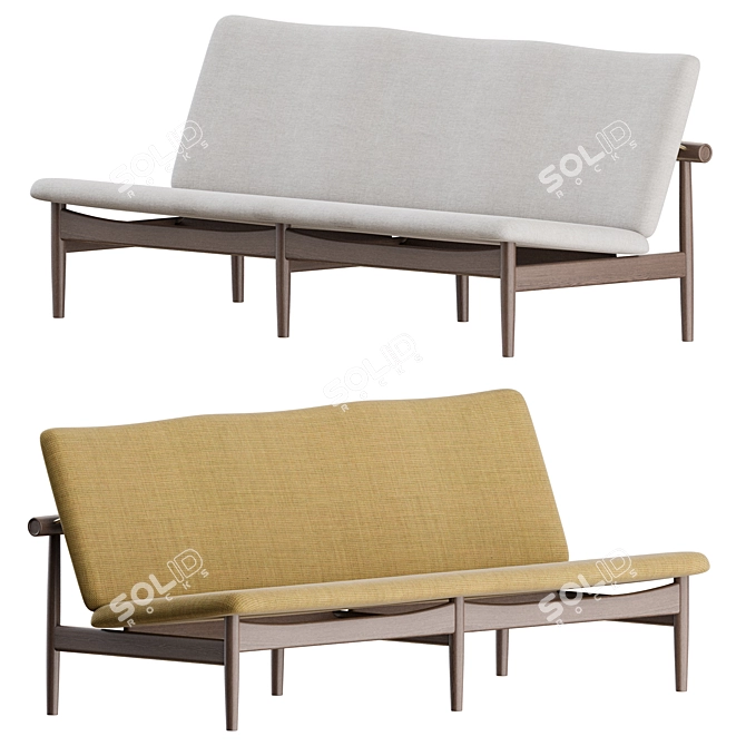 Finn Juhl Japan Sofa 3-Seater 3D model image 4