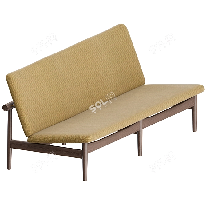 Finn Juhl Japan Sofa 3-Seater 3D model image 5