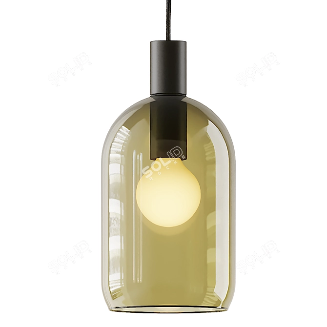 Sleek Bub Pendant: Chic Minneapolis Lighting 3D model image 1