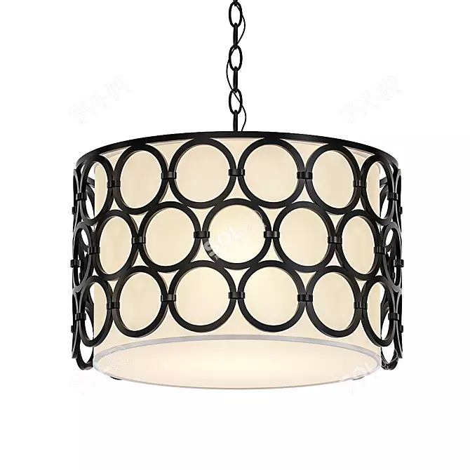 Elegant Alexandra Hanging Shade 3D model image 1