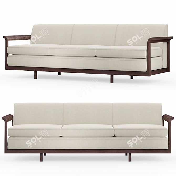 Modern Design M3 Sofa by Branco & Preto 3D model image 1