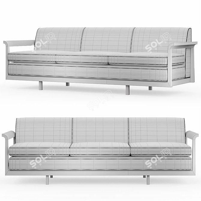 Modern Design M3 Sofa by Branco & Preto 3D model image 2
