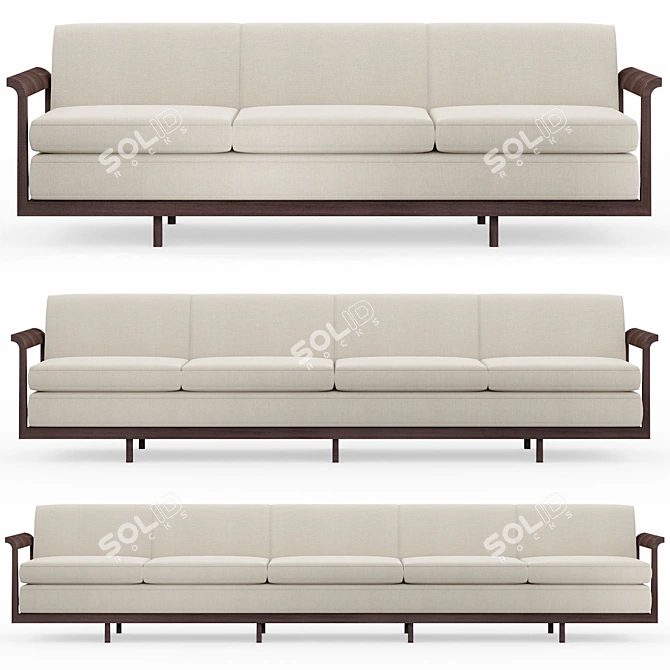 Modern Design M3 Sofa by Branco & Preto 3D model image 3
