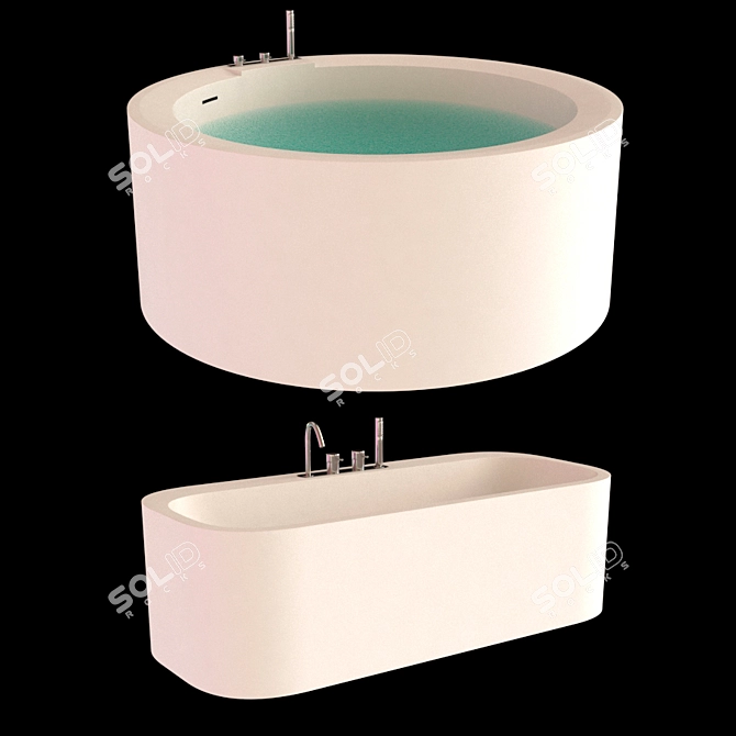 Luxury Rexa Design Bath Set 3D model image 2