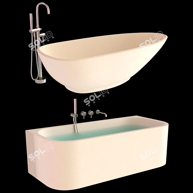 Luxury Rexa Design Bath Set 3D model image 3