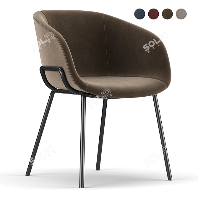 Elegant Feston Chair 3D model image 1