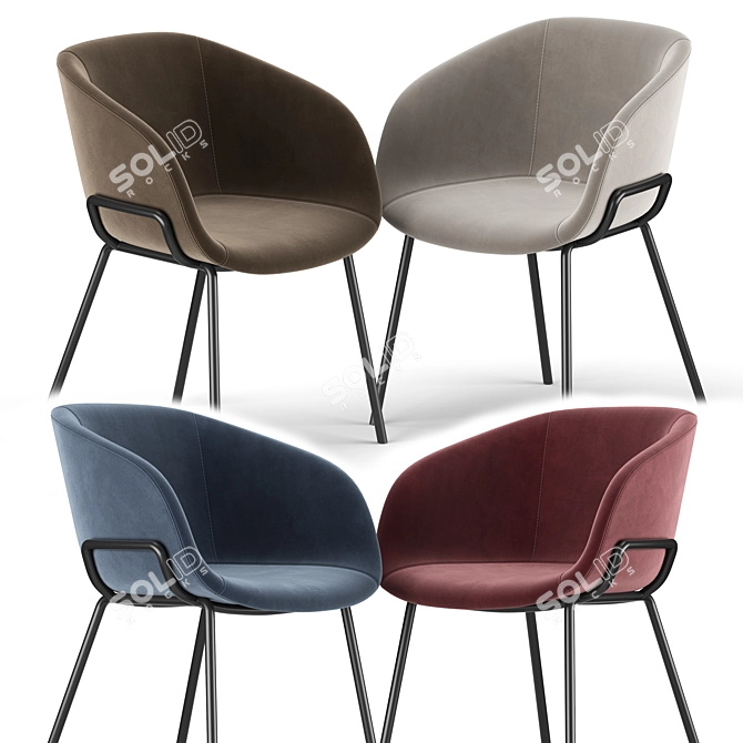 Elegant Feston Chair 3D model image 2