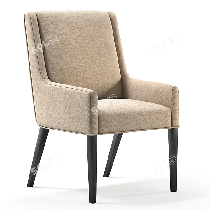 Elegant Clemens Dining Chair 3D model image 1