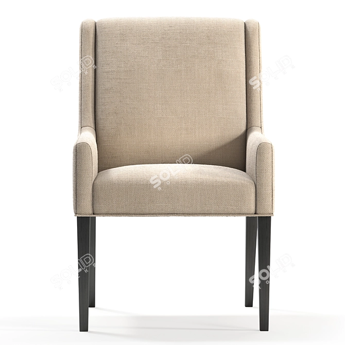 Elegant Clemens Dining Chair 3D model image 2