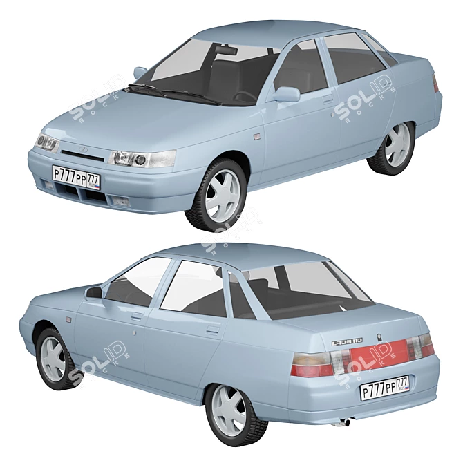 LADA 2110: Perfect for Exterior Scenes 3D model image 1