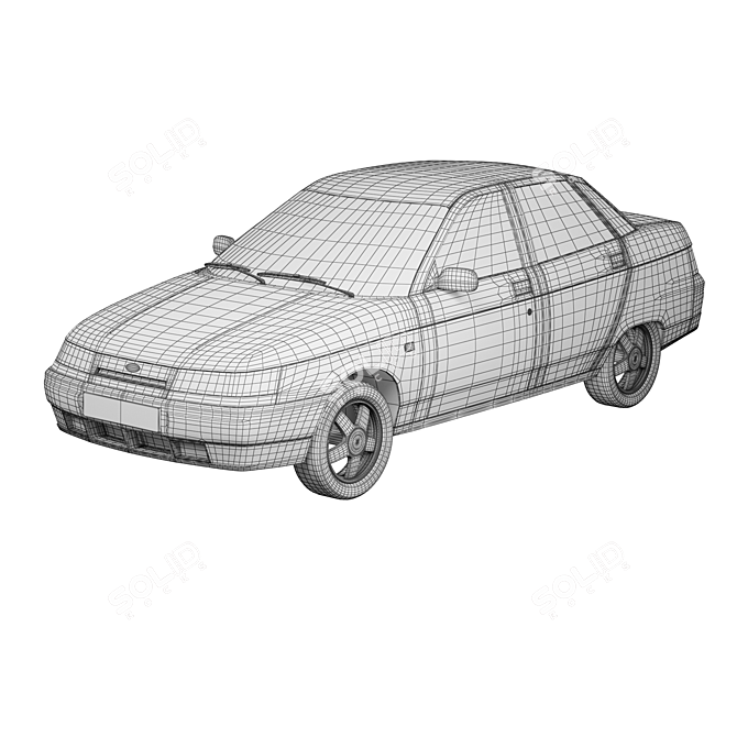 LADA 2110: Perfect for Exterior Scenes 3D model image 2